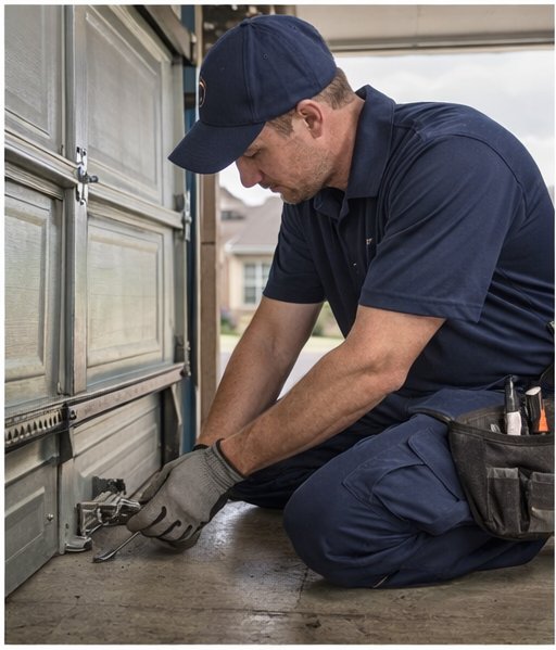 Samuel's Garages service van in Justin TX